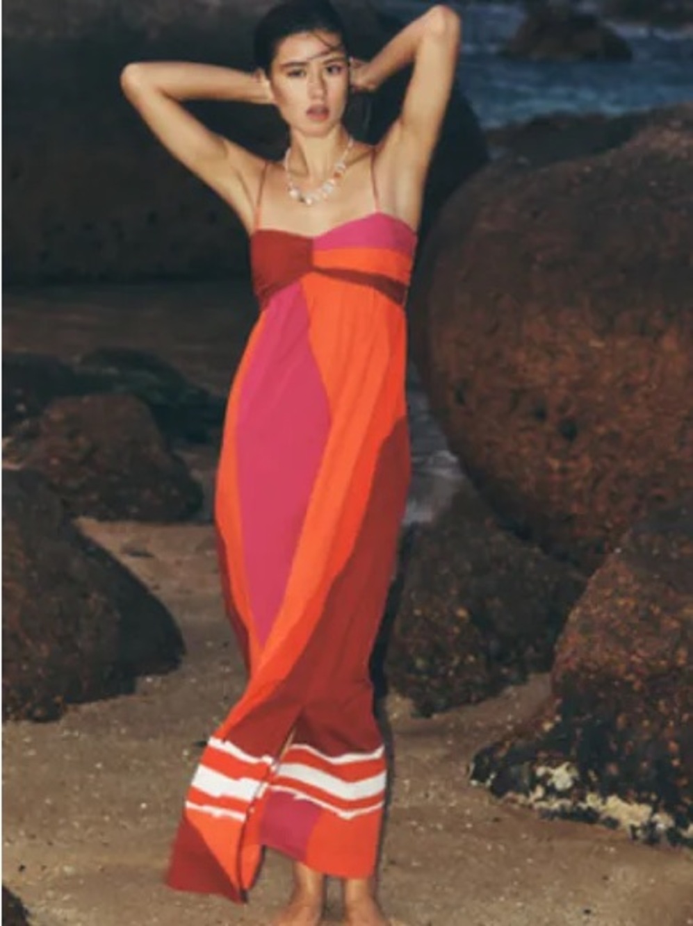 S/W/F Babydoll Cotton Maxi Dress